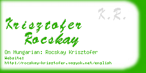 krisztofer rocskay business card